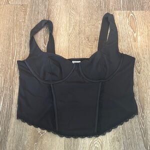 No Boundaries Black Structured Bra Top